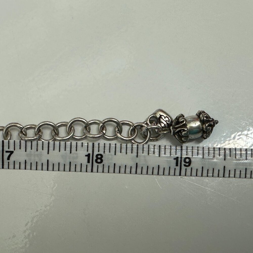 Brighton Night Mist Silver Tone Scrolled Smokey Quartz Stone Necklace & Bracelet - Picture 5 of 13